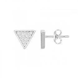 Boucles d'oreilles femme puces triangles edora argent 925/1000 et oxydes
 - boucles-d-oreilles-femme - edora - 0