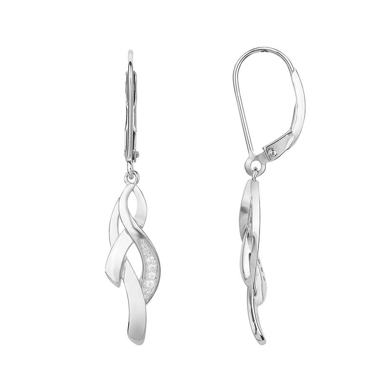 Boucles d'oreilles femme pendantes edora argent 925/1000 et oxydes
 - boucles-d-oreilles-femme - edora