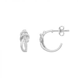 Boucles d'oreilles femme créoles  edora argent 925/1000 et oxydes
 - boucles-d-oreilles-femme - edora - 0
