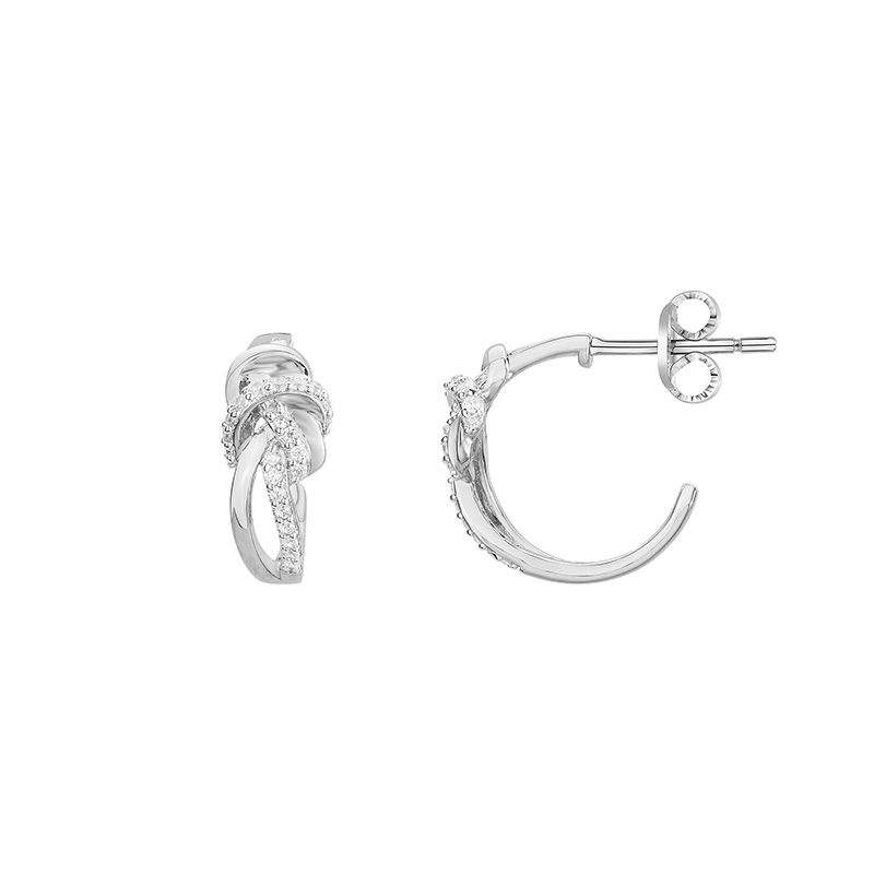 Boucles d'oreilles femme créoles  edora argent 925/1000 et oxydes
 - boucles-d-oreilles-femme - edora