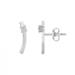 Boucles d'oreilles femme puces edora argent 925/1000 et oxydes
 - boucles-d-oreilles-femme - edora - 0
