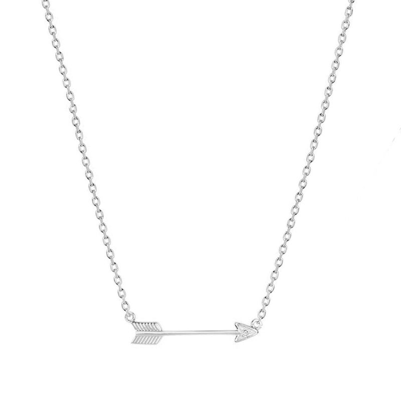 Collier femme flêche edora argent 925/1000 et oxydes - colliers-femme - edora
