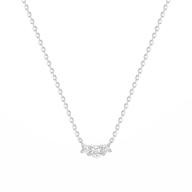 Collier femme trilogie edora argent 925/1000 et oxydes - colliers-femme - edora