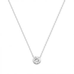 Collier femme solitaire edora argent 925/1000 et oxyde - colliers-femme - edora - 0