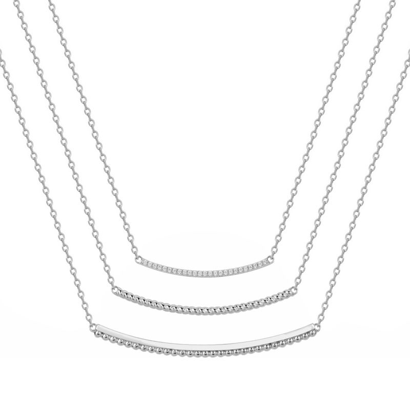 Collier femme 3 rangs edora argent 925/1000 et oxydes - colliers-femme - edora