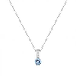 Collier femme edora argent 925/1000 et spinelle bleue - colliers-femme - edora - 0