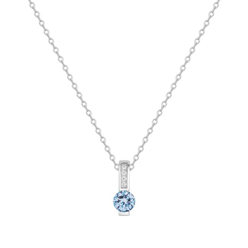 Collier femme edora argent 925/1000 et spinelle bleue - colliers-femme - edora