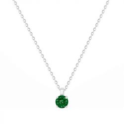 Collier femme solitaire edora argent 925/1000 et spinelle
 - colliers-femme - edora - 0