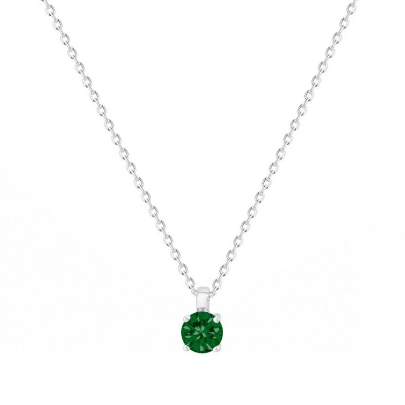 Collier femme solitaire edora argent 925/1000 et spinelle
 - colliers-femme - edora