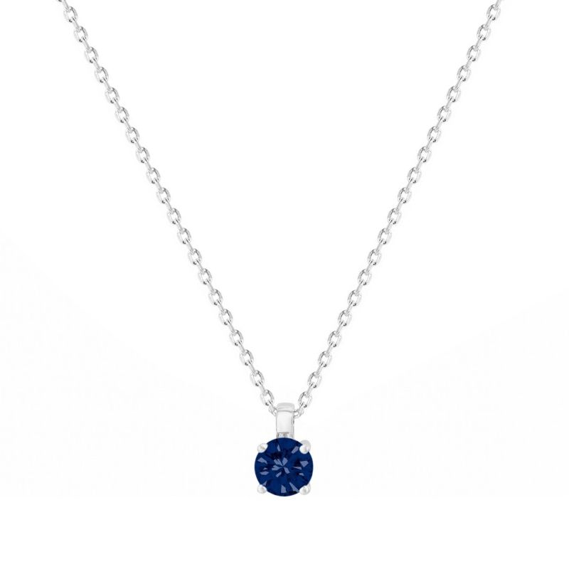 Collier femme solitaire edora argent 925/1000 et spinelle
 - colliers-femme - edora