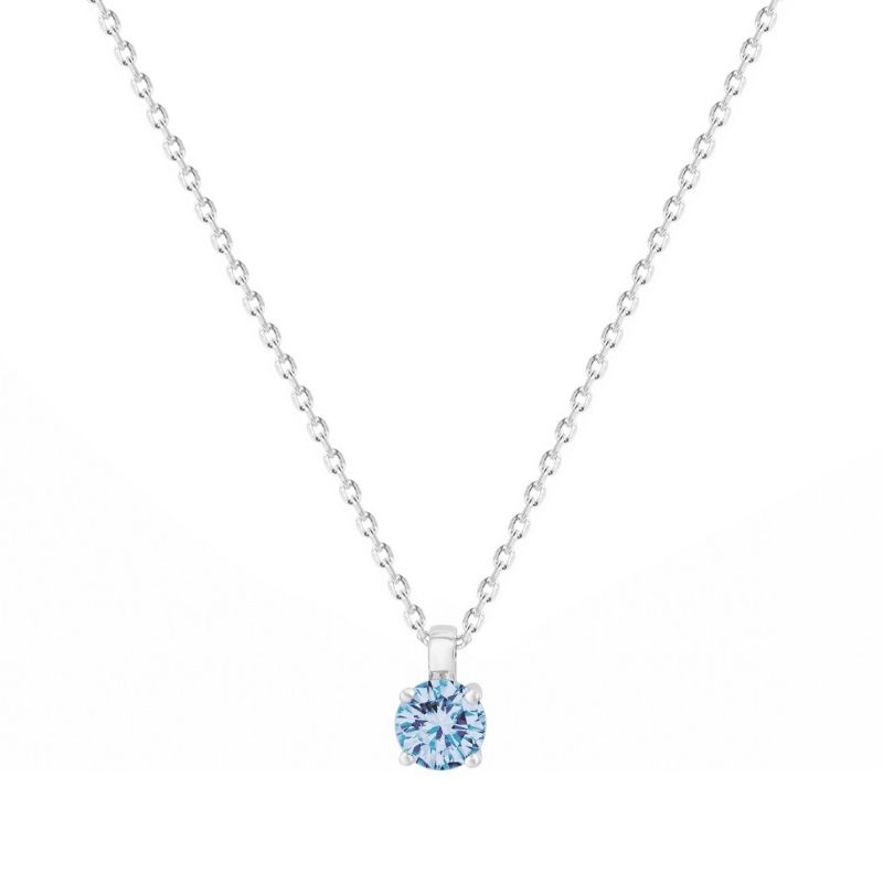 Collier femme solitaire edora argent 925/1000 et spinelle
 - colliers-femme - edora