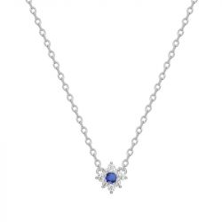 Collier femme solitaire edora argent 925/1000 et spinelle - colliers-femme - edora - 0