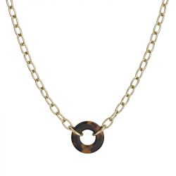 Collier femme phebus acier doré et acetate - colliers-femme - edora - 0