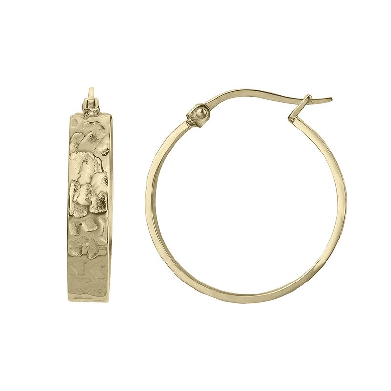 Boucles d'oreilles femme créoles phebus acier doré - creoles - edora