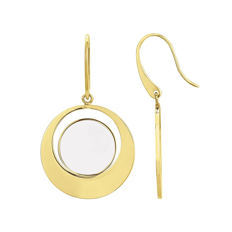 Boucles d'oreilles femme pendantes phebus acier doré - pendantes - edora