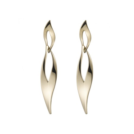 Boucles d'oreilles femme phebus acier jaune – boucles d'oreilles femme