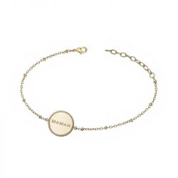 Bracelet femme maman phebus acier doré - bracelets-femme - edora - 0