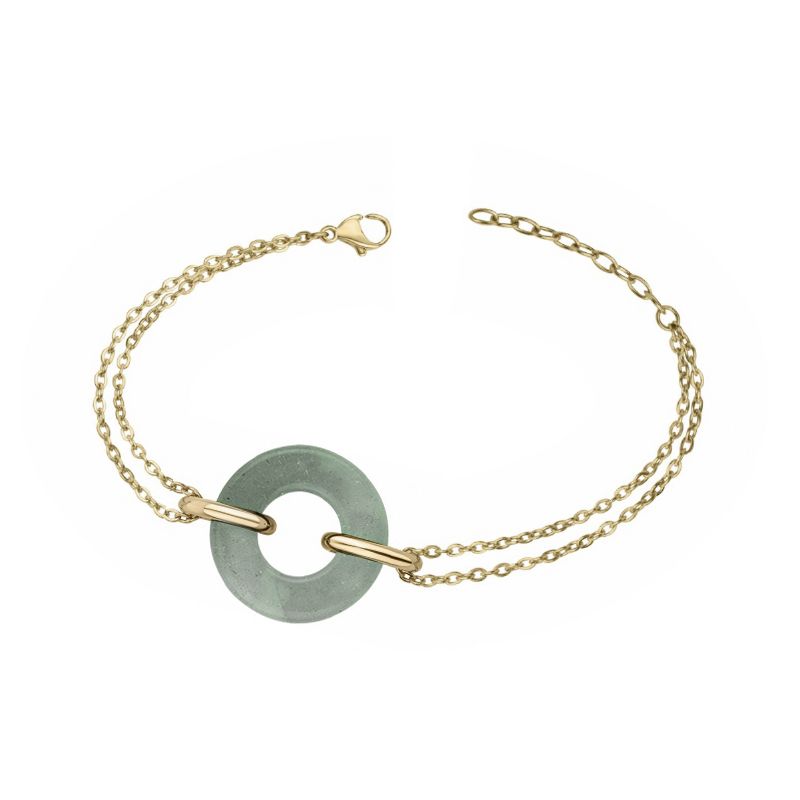 Bracelet femme phebus acier doré et acetate - bracelets-femme - edora