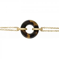 Bracelet or & argent, bracelet plaqué or, bracelet cuir & tissu (38) - bracelets-femme - edora - 2