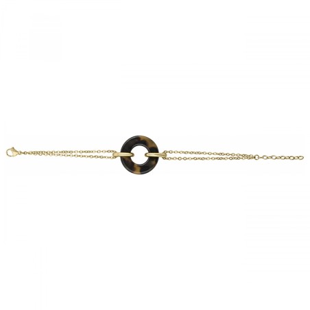 Bracelet femme phebus acier doré et acetate – bracelets femme