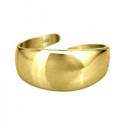 Bracelet femme manchette phebus acier doré - bracelets-femme - edora - 0