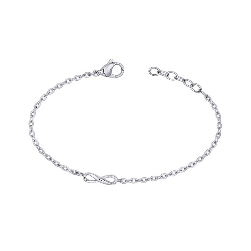 Bracelet femme signe infini phebus acier argenté - bracelets-femme - edora