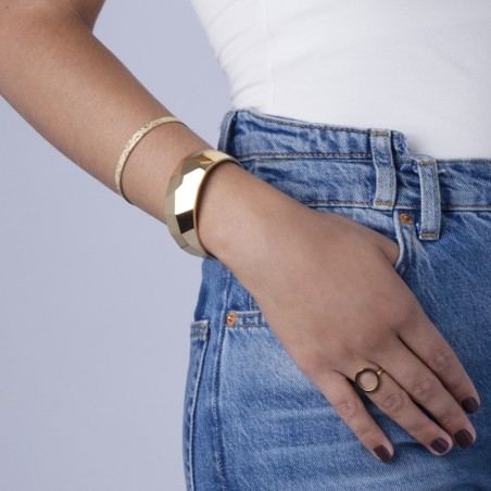 Bague femme phebus acier 316l jaune – bagues femme