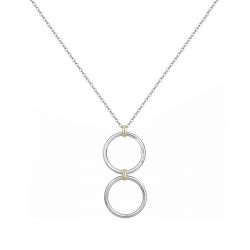 Collier femme phebus acier doré bicolore - colliers-femme - edora - 0