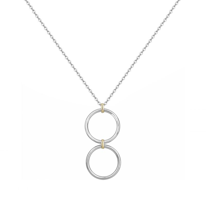 Collier femme phebus acier doré bicolore - colliers-femme - edora Collier femme phebus acier doré bicolore - colliers-femme - edora