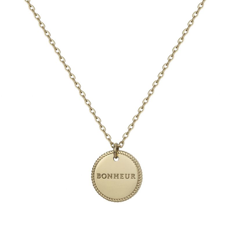 Collier femme bonheur phebus acier doré  - colliers-femme - edora