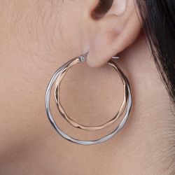 Boucles d’oreilles femme: pendantes, créoles, puces & piercing (15) - creoles - edora - 2