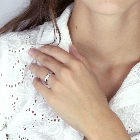 Bague femme alliance or 750/1000 blanc et diamants edo3c019gb4.750mil – bagues de mariage