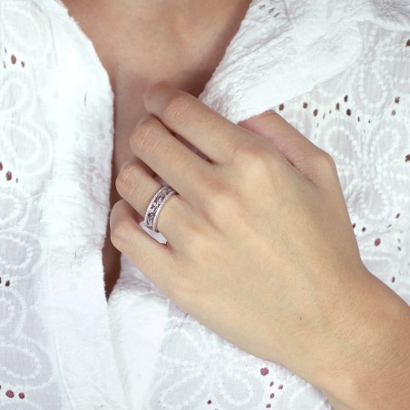 Bague femme alliance or 750/1000 blanc et diamants edo3c129gb3.750mil – bagues de mariage