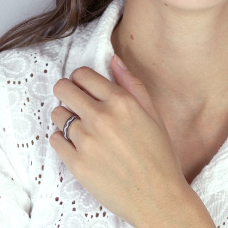 Bague femme alliance or 750/1000 blanc et diamants edo3c130gbn.750mil – bagues de mariage