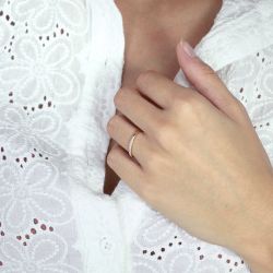 Bague femme alliance or 750/1000 jaune et diamants - alliances - edora - 2