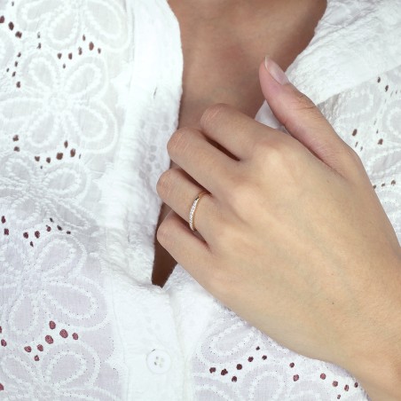 Bague femme alliance or 750/1000 jaune et diamants edo3l022jb2.750mil – bagues de mariage