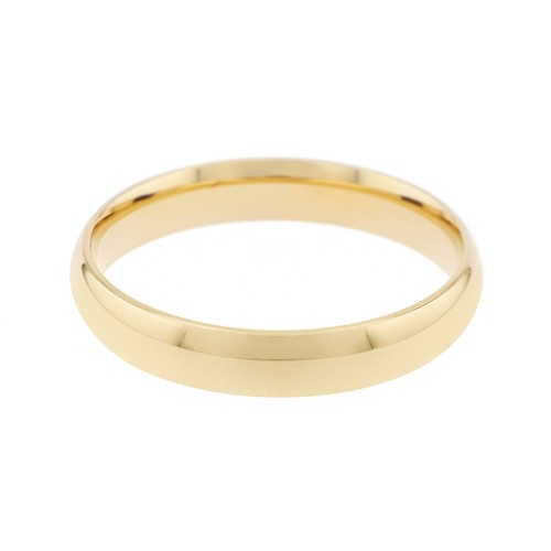 Bague Mixte Alliance demi-jonc confort OR 750/1000 jaune 