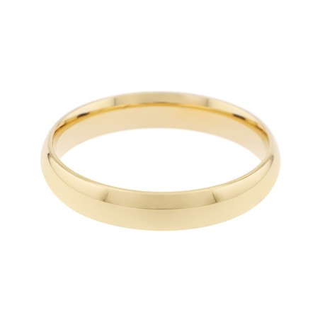 Bague Mixte Alliance demi-jonc confort OR 750/1000 jaune 
