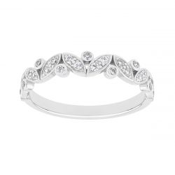 Bague femme alliance or 375/1000 blanc et diamants - alliances - edora - 0