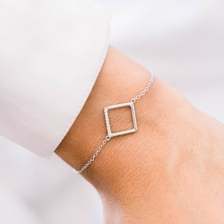 Bracelet femme carré argent 925/1000 et oxydes – tous nos bracelets femme
