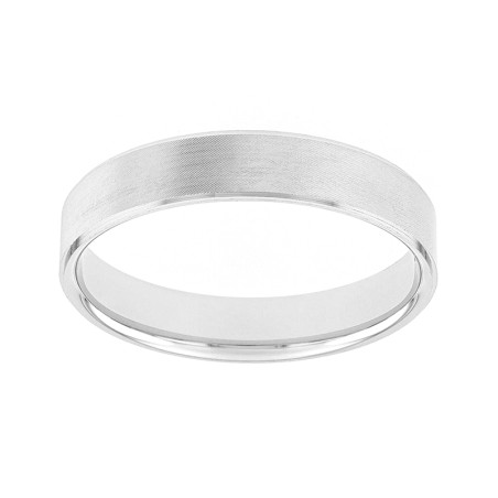 Bague mixte alliance contemporaine or 375/1000 blanc edo9y103g45.375mil – bagues de mariage