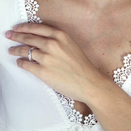 Bague femme alliance or 750/1000 blanc et diamants edo3c036gb2.750mil – bagues de mariage