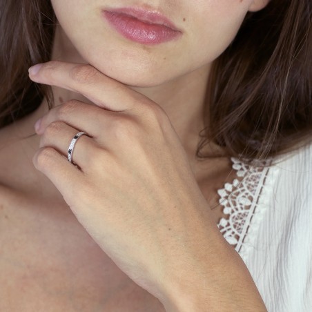 Bague femme alliance or 750/1000 blanc et diamants edo3c135dbx.750mil – bagues de mariage