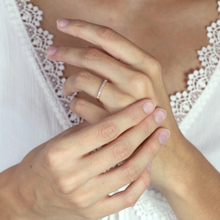 Bague femme alliance or 750/1000 jaune et diamants edo3l005jb2.750mil – bagues de mariage