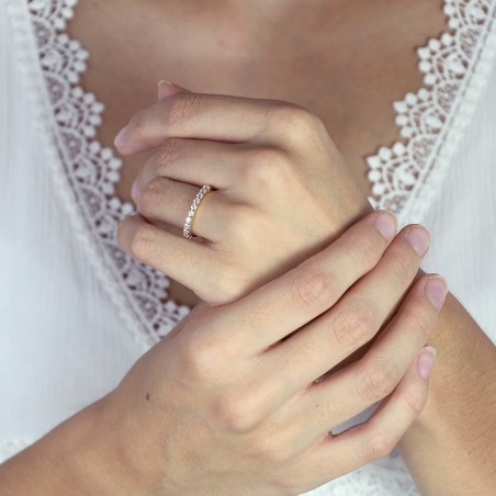 Bague femme alliance or 750/1000 jaune et diamants edo3l007jb2.750mil – bagues de mariage