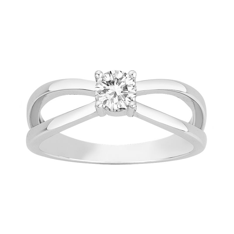 Bague femme solitaire edora argent 925/1000 et oxyde
 - bagues-femmes - edora