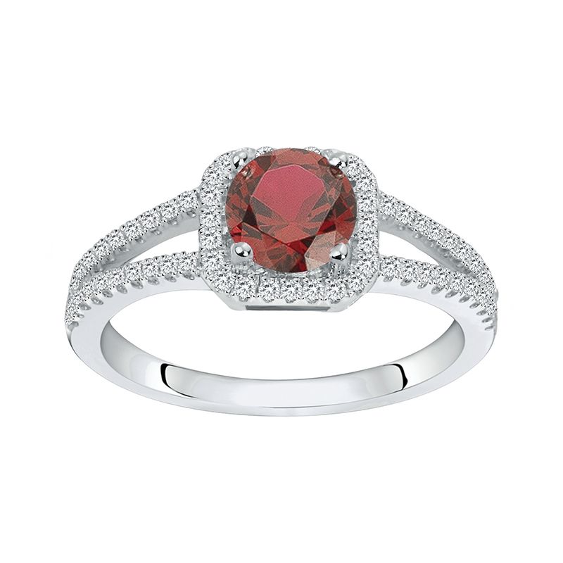 Bague femme solitaire edora argent 925/1000 et spinelle 
 - bagues-femmes - edora