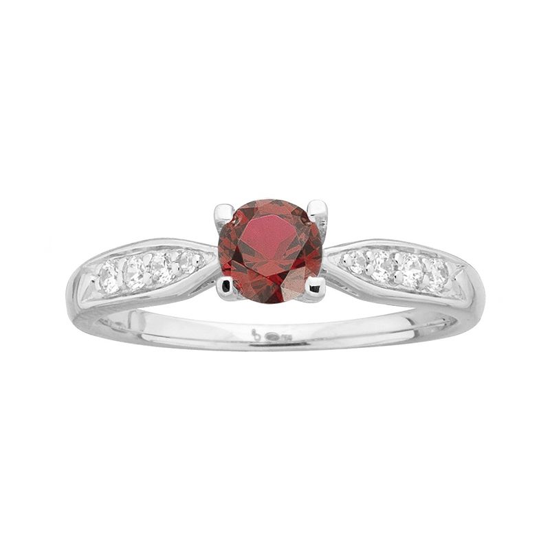 Bague femme solitaire edora argent 925/1000 et spinelle 
 - bagues-femmes - edora