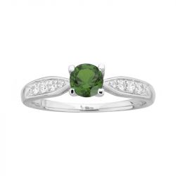 Bague femme solitaire edora argent 925/1000 et spinelle 
 - bagues-femmes - edora - 0