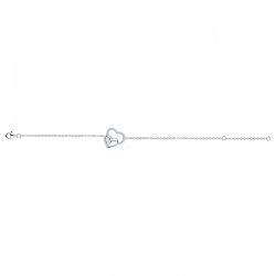 Bracelet femme double coeurs edora argent 925/1000 et oxydes - bracelets-femme - edora - 2